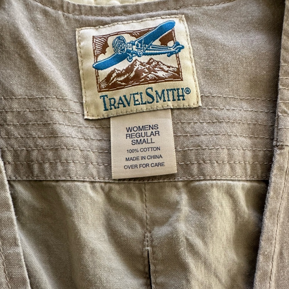 TravelSmith Utility Safari Vest | Cotton Fishing Photographer Vest Size S - Picture 7 of 11